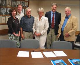Mason and Jefferson County commissioners after approving the WRIA 16 Watershed Management Plan in 2006. 