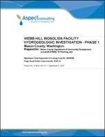 Webb Hill Biosolids Facility Hydrogeologic Investigation - Phase 1 (September 2007) 