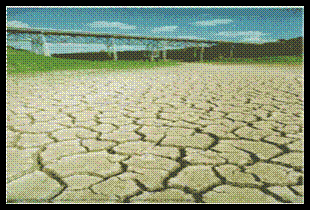 drought damaged land